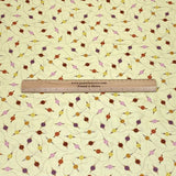 Pound A Metre Per Metre Per Metre Luxury Printed Quilting Cotton -(Custard) (Autumn Sale)