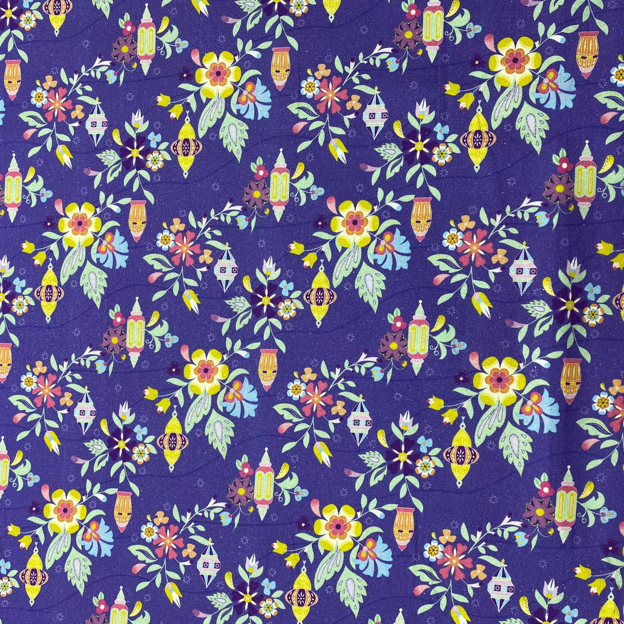 Pound A Metre Per Metre Per Metre Luxury Printed Quilting Cotton - (Purple) (Autumn Sale)