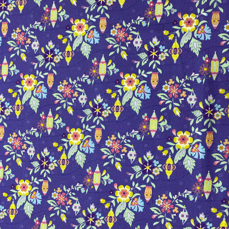 Pound A Metre Per Metre Per Metre Luxury Printed Quilting Cotton - (Purple) (Autumn Sale)