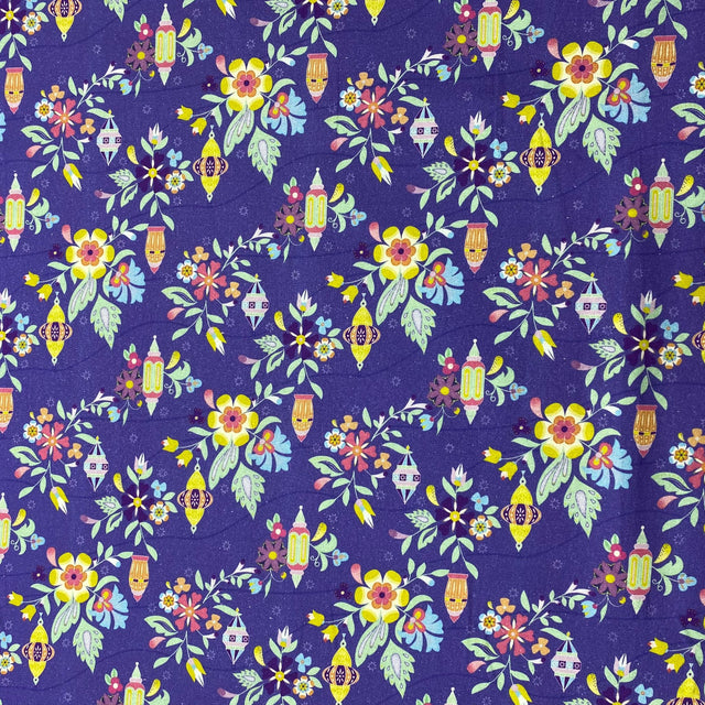 Pound A Metre Per Metre Per Metre Luxury Printed Quilting Cotton - (Purple) (Autumn Sale)