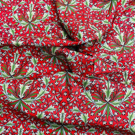 Pound A Metre Per Metre Per Metre Luxury Printed Quilting Cotton - (Red Flowers)