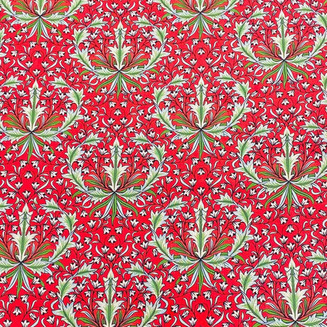 Pound A Metre Per Metre Per Metre Luxury Printed Quilting Cotton - (Red Flowers)
