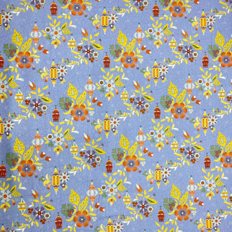 Pound A Metre Per Metre Per Metre Luxury Printed Quilting Cotton - (Sky) (Autumn Sale)