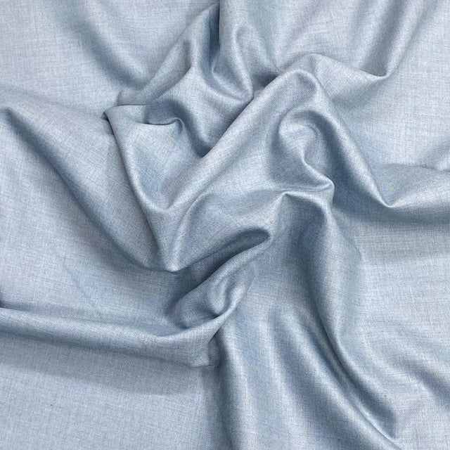 Pound A Metre Per Metre Made For England Rayon Suiting 58" Wide - (Powder Blue)