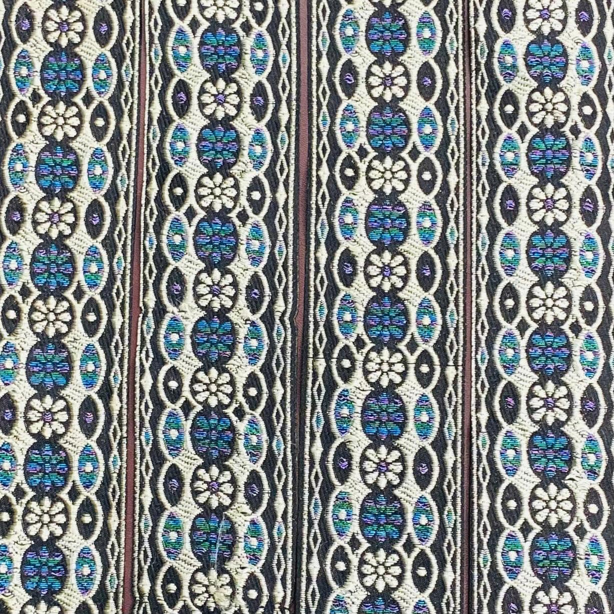 Pound A Metre Per Metre, Metallic Trimming, 45mm Wide (Black & Light Gold)