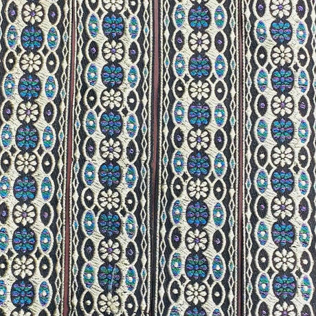 Pound A Metre Per Metre, Metallic Trimming, 45mm Wide (Black & Light Gold)