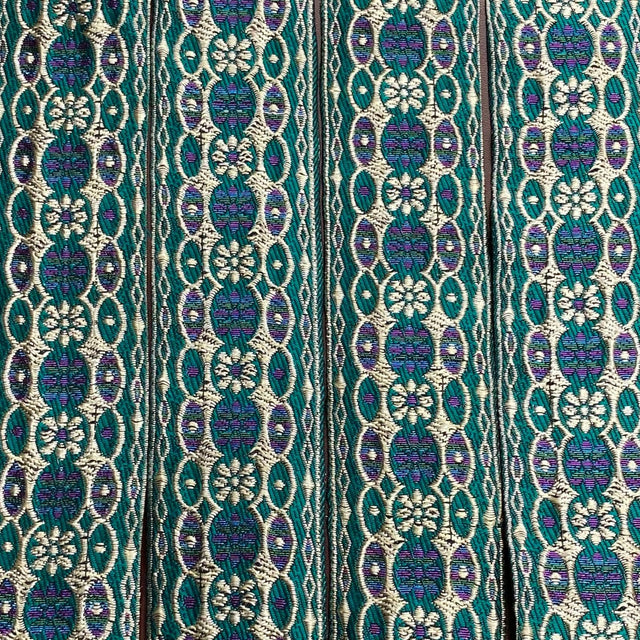 Pound A Metre Per Metre, Metallic Trimming, 45mm Wide (Emerald & Light Gold)