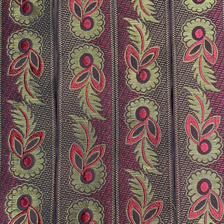 Pound A Metre Per Metre, Metallic Trimming, 45mm Wide (Magenta & Gold)