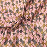 Pound A Metre Per Metre Per Metre Oriental Gold Foil Printed Cotton - 55" Wide (Baby Waves)
