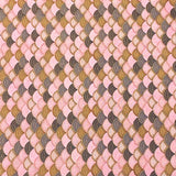 Pound A Metre Per Metre Per Metre Oriental Gold Foil Printed Cotton - 55" Wide (Baby Waves)