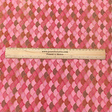 Pound A Metre Per Metre Per Metre Oriental Gold Foil Printed Cotton - 55" Wide (Pink Waves)