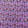 Pound A Metre Per Metre Per Metre Oriental Gold Foil Printed Cotton - 55" Wide (Purple Waves)