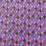 Pound A Metre Per Metre Per Metre Oriental Gold Foil Printed Cotton - 55" Wide (Purple Waves)