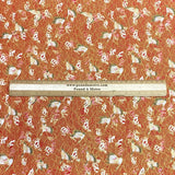 Pound A Metre Per Metre Per Metre Oriental Gold Foil Printed Cotton - 55" Wide (Red Swan)