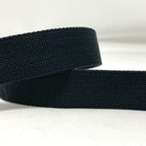 Pound A Metre Per Metre Plain Colours Webbing: For Bag Straps- (Black) 38mm / 40mm