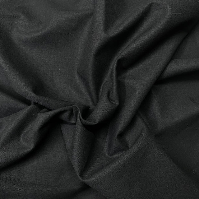 Pound A Metre Per Metre Plain Cotton Canvas - 55" Wide (Black)