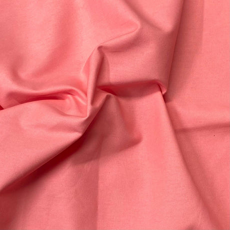 Pound A Metre Per Metre Plain Cotton Canvas - 55" Wide (Coral)