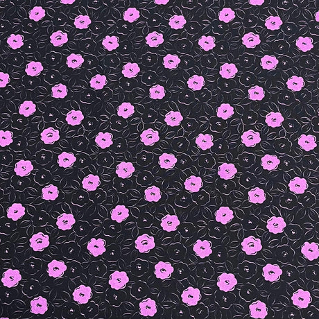 Pound A Metre Per Metre Premium Digital Cotton 45'' Wide (Black & Pink)