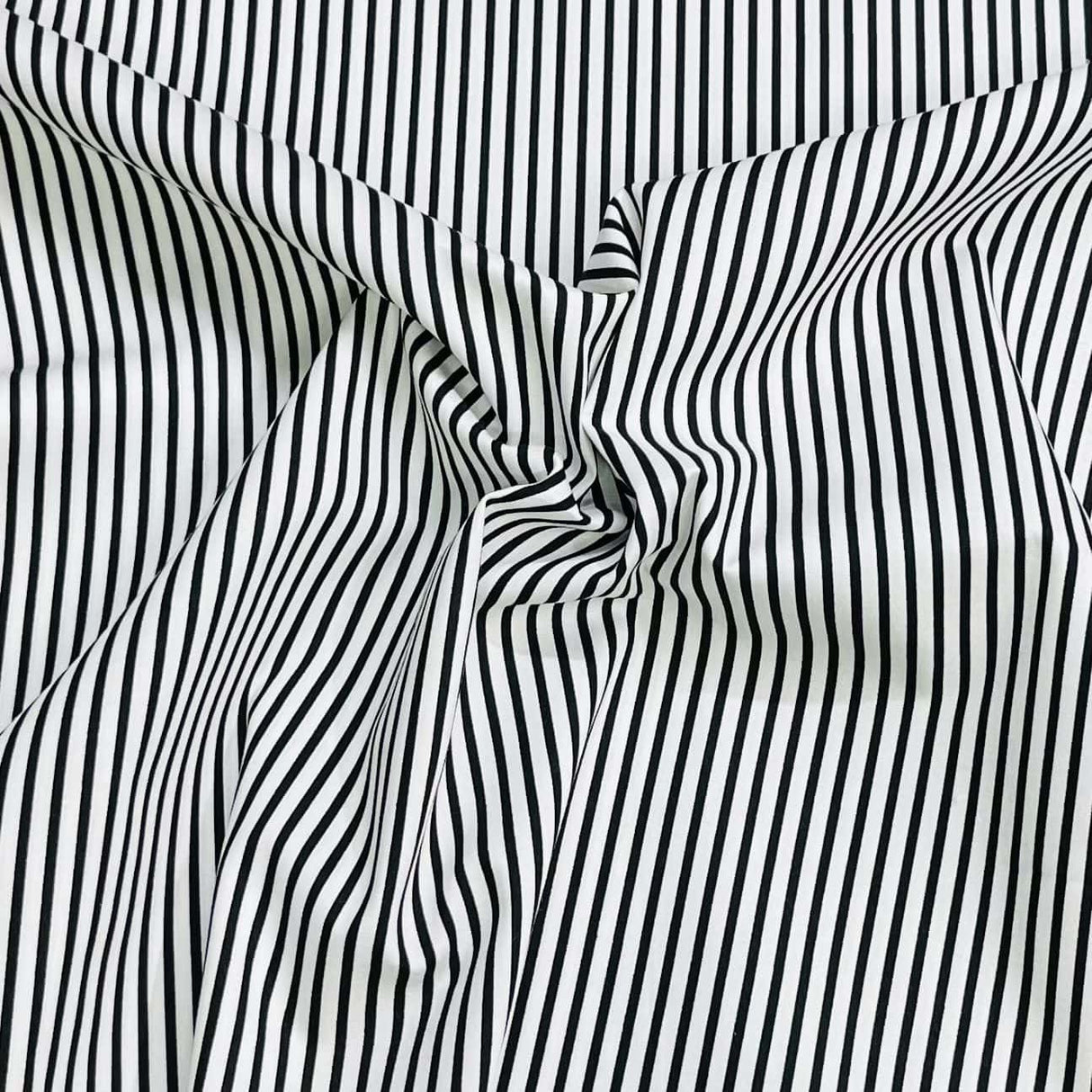 Pound A Metre Per Metre Premium Digital Cotton 45'' Wide (Black & White)