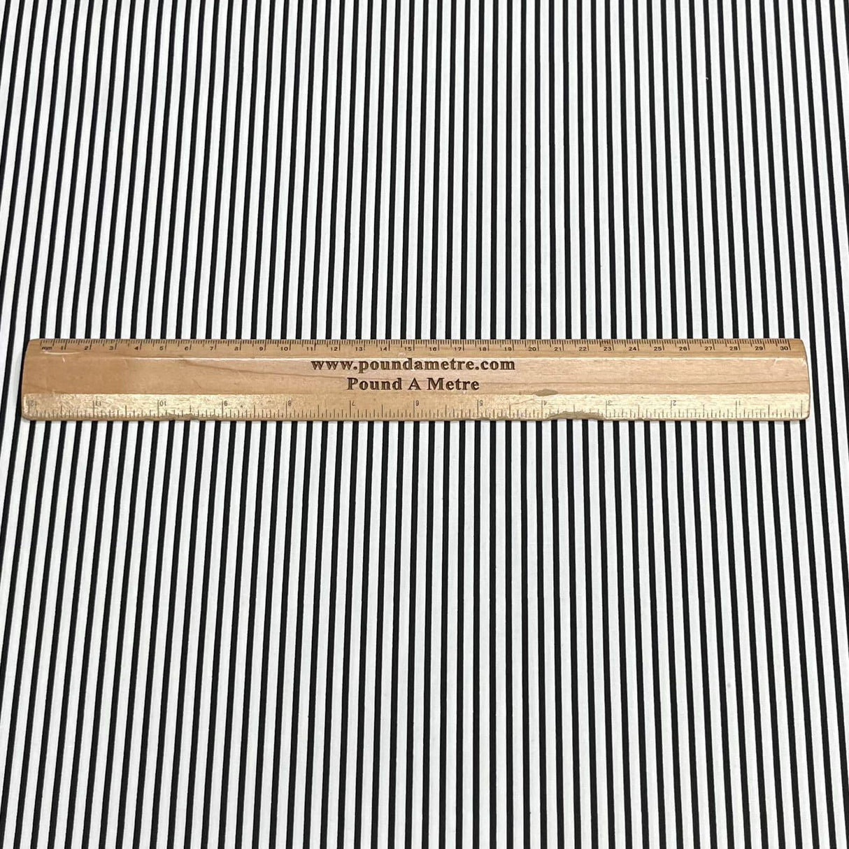 Pound A Metre Per Metre Premium Digital Cotton 45'' Wide (Black & White)