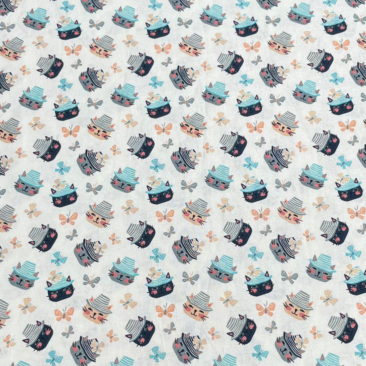 Pound A Metre Per Metre Premium Digital Cotton 45'' Wide (Cat Hat)