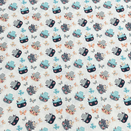 Pound A Metre Per Metre Premium Digital Cotton 45'' Wide (Cat Hat)
