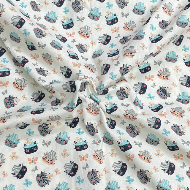 Pound A Metre Per Metre Premium Digital Cotton 45'' Wide (Cat Hat)