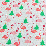Pound A Metre Per Metre Premium Digital Cotton 45'' Wide (Christmas Flamingo)