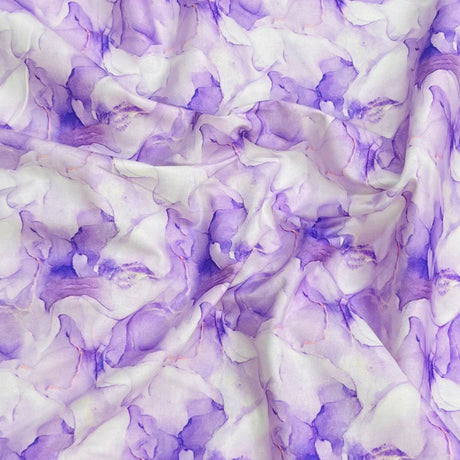 Pound A Metre Per Metre Premium Digital Cotton 45'' Wide (Lilac Marble)