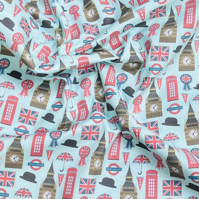 Pound A Metre Per Metre Premium Digital Cotton 45'' Wide (London)