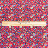 Pound A Metre Per Metre Premium Digital Cotton 45'' Wide (Maroon Garden)