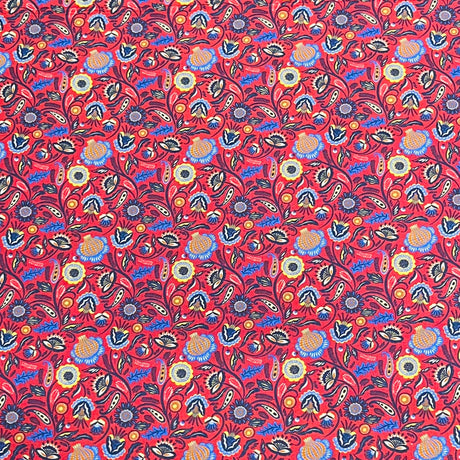 Pound A Metre Per Metre Premium Digital Cotton 45'' Wide (Maroon Garden)