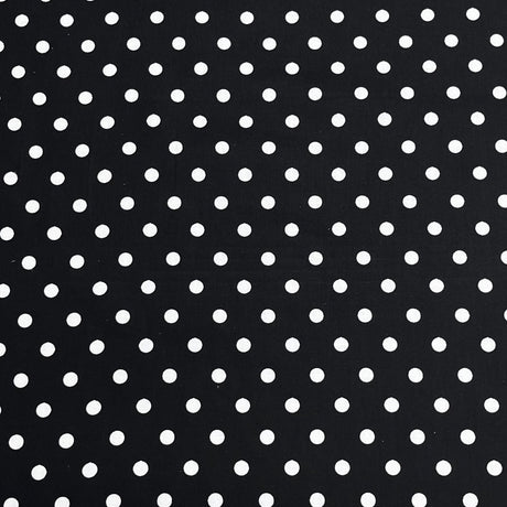 Pound A Metre Per Metre Premium Digital Cotton 45'' Wide (Polka Black)