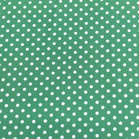 Pound A Metre Per Metre Premium Digital Cotton 45'' Wide (Polka Green)