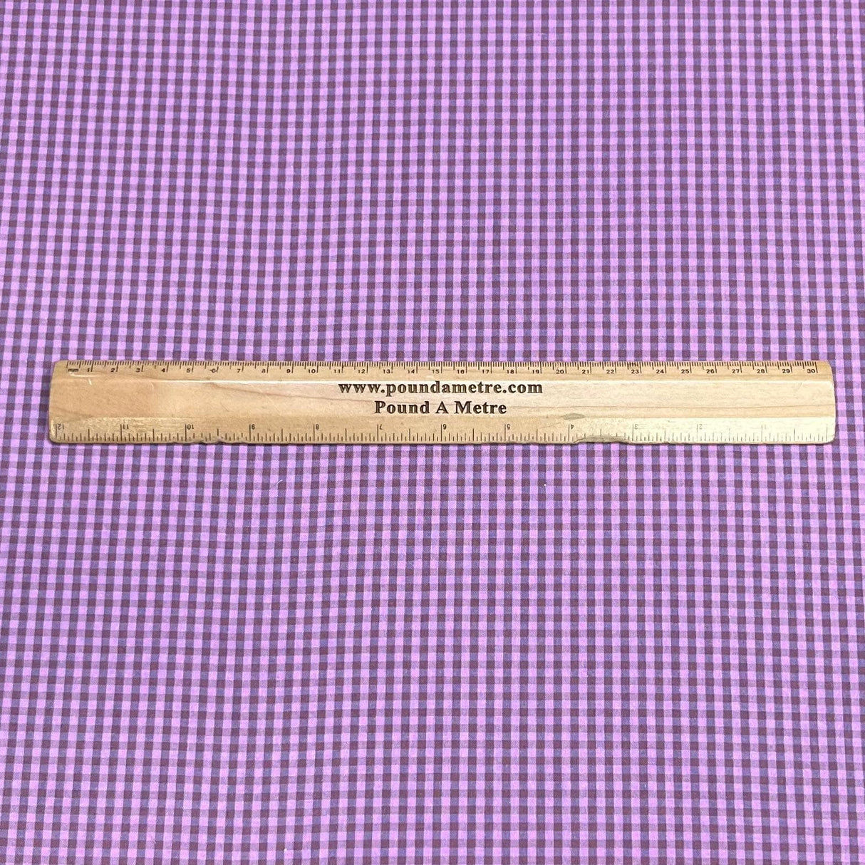 Pound A Metre Per Metre Premium Digital Cotton 45'' Wide (Purple Check)