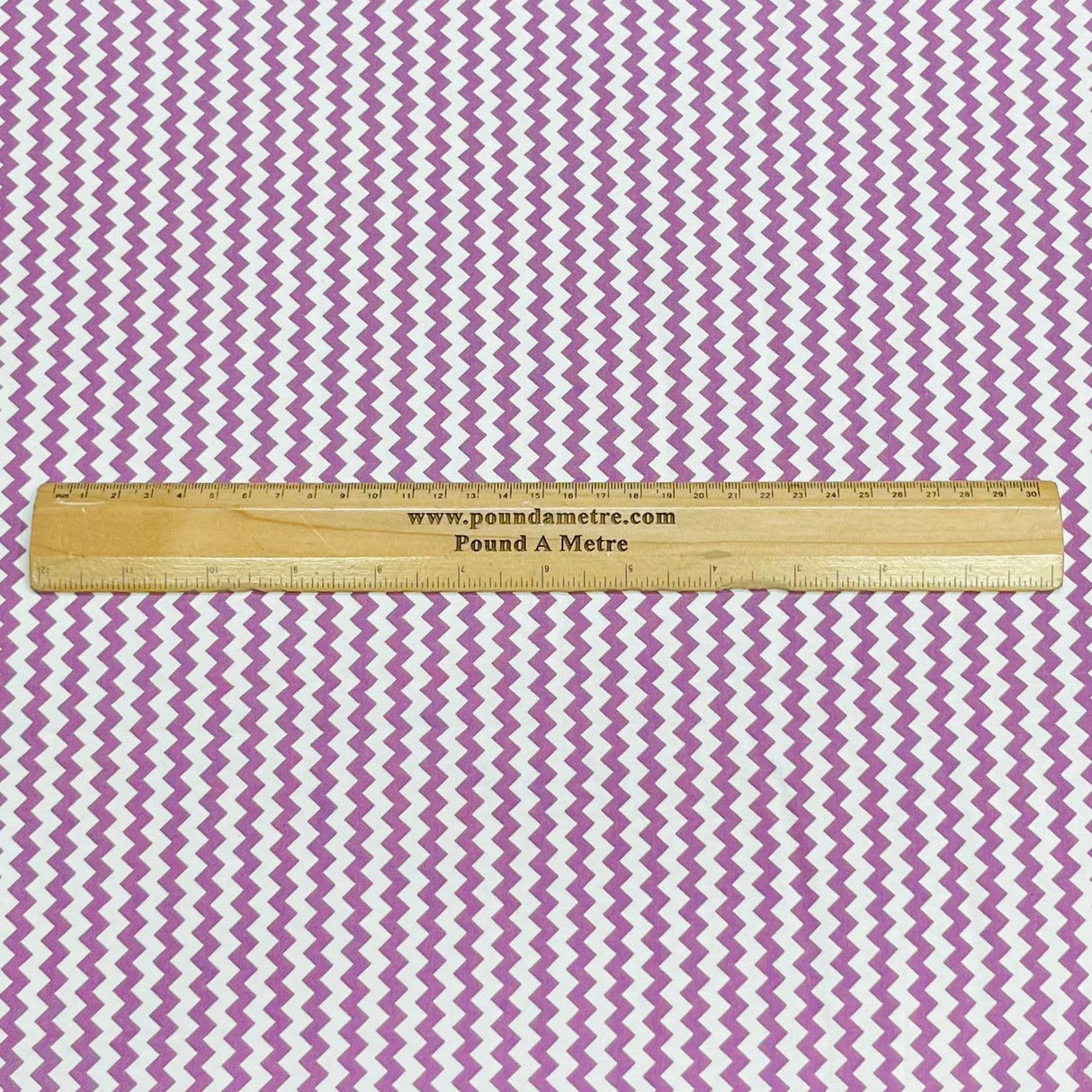 Pound A Metre Per Metre Premium Digital Cotton 45'' Wide (Purple & White)
