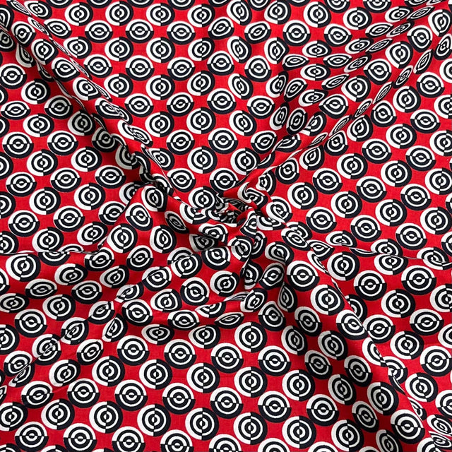 Pound A Metre Per Metre Premium Digital Cotton 45'' Wide (Red & Black)