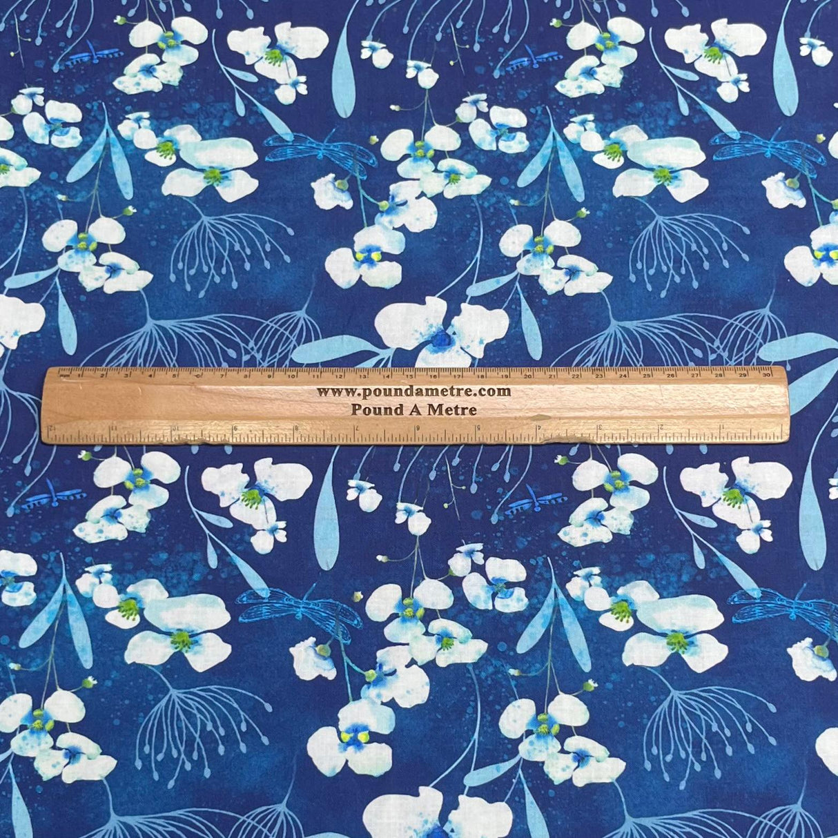Pound A Metre Per Metre Premium Digital Cotton 45'' Wide (Royal Blue)