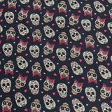 Pound A Metre Per Metre Premium Digital Cotton 45'' Wide (Skull)