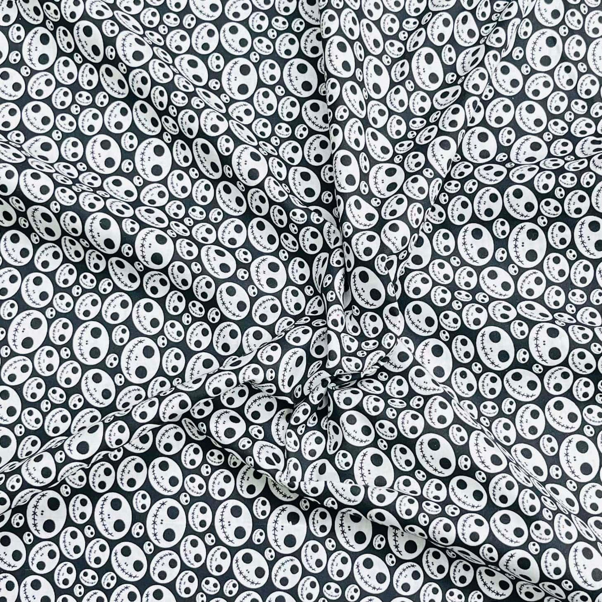 Pound A Metre Per Metre Premium Digital Cotton 45'' Wide (Skull)