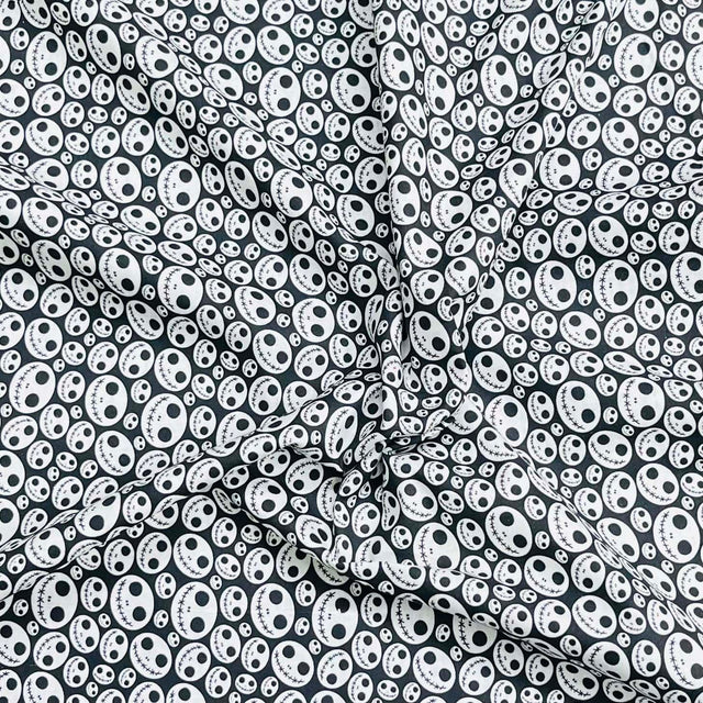 Pound A Metre Per Metre Premium Digital Cotton 45'' Wide (Skull)