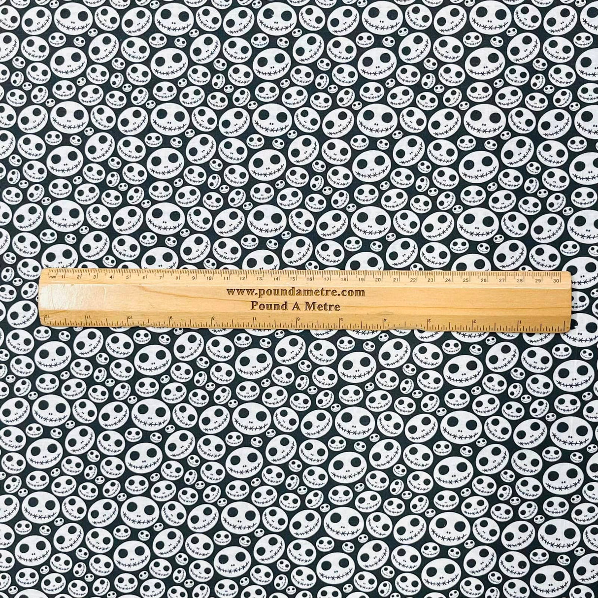 Pound A Metre Per Metre Premium Digital Cotton 45'' Wide (Skull)