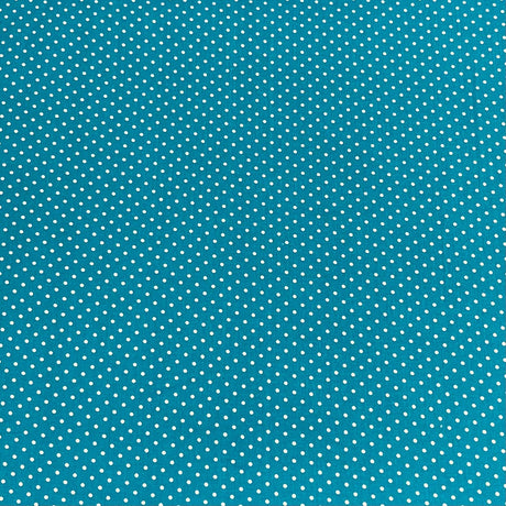 Pound A Metre Per Metre Premium Digital Cotton 45'' Wide (Teal Polka)