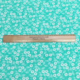 Pound A Metre Per Metre Premium Digital Cotton 45'' Wide (Turquoise Floral)
