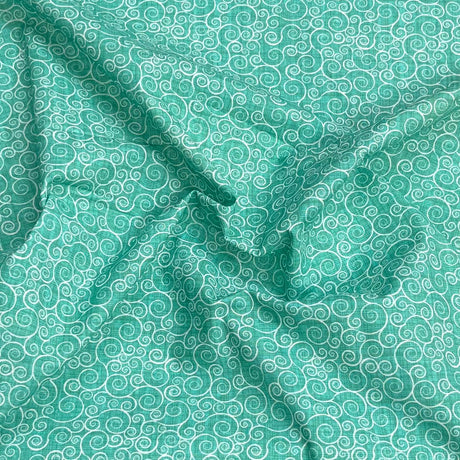 Pound A Metre Per Metre Premium Digital Cotton 45'' Wide (Turquoise)