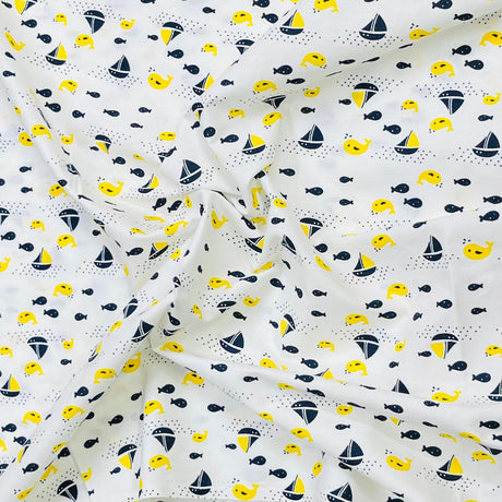 Pound A Metre Per Metre Premium Digital Cotton 45'' Wide (Yellow)