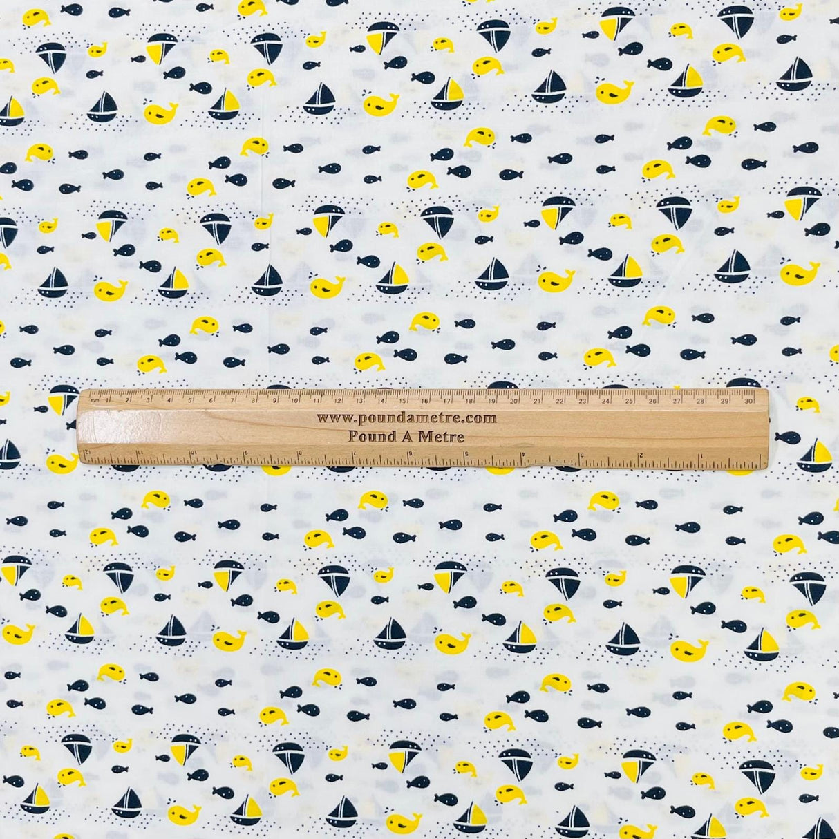 Pound A Metre Per Metre Premium Digital Cotton 45'' Wide (Yellow)