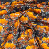 Pound A Metre Per Metre Premium Digital Printed Autumn Cotton 45'' Wide (Fire Pumpkin)