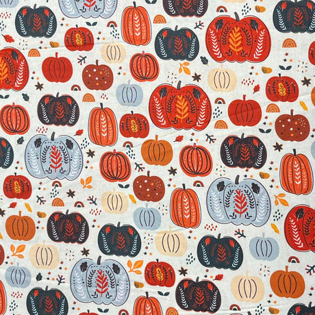 Pound A Metre Per Metre Premium Digital Printed Autumn Cotton 45'' Wide (Gourd)
