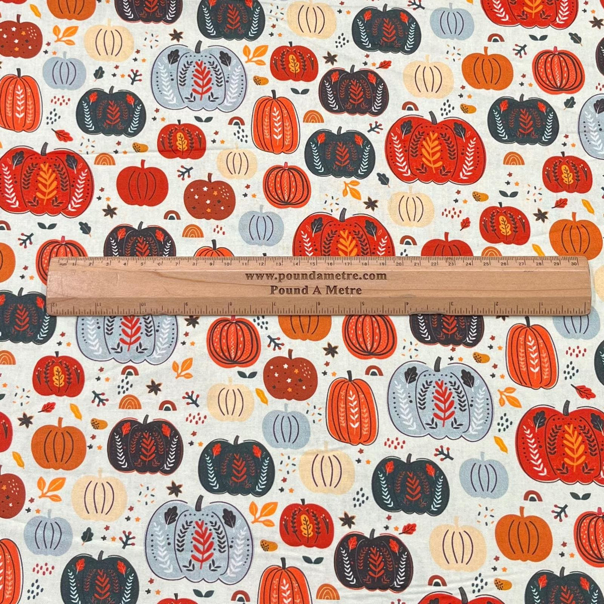 Pound A Metre Per Metre Premium Digital Printed Autumn Cotton 45'' Wide (Gourd)